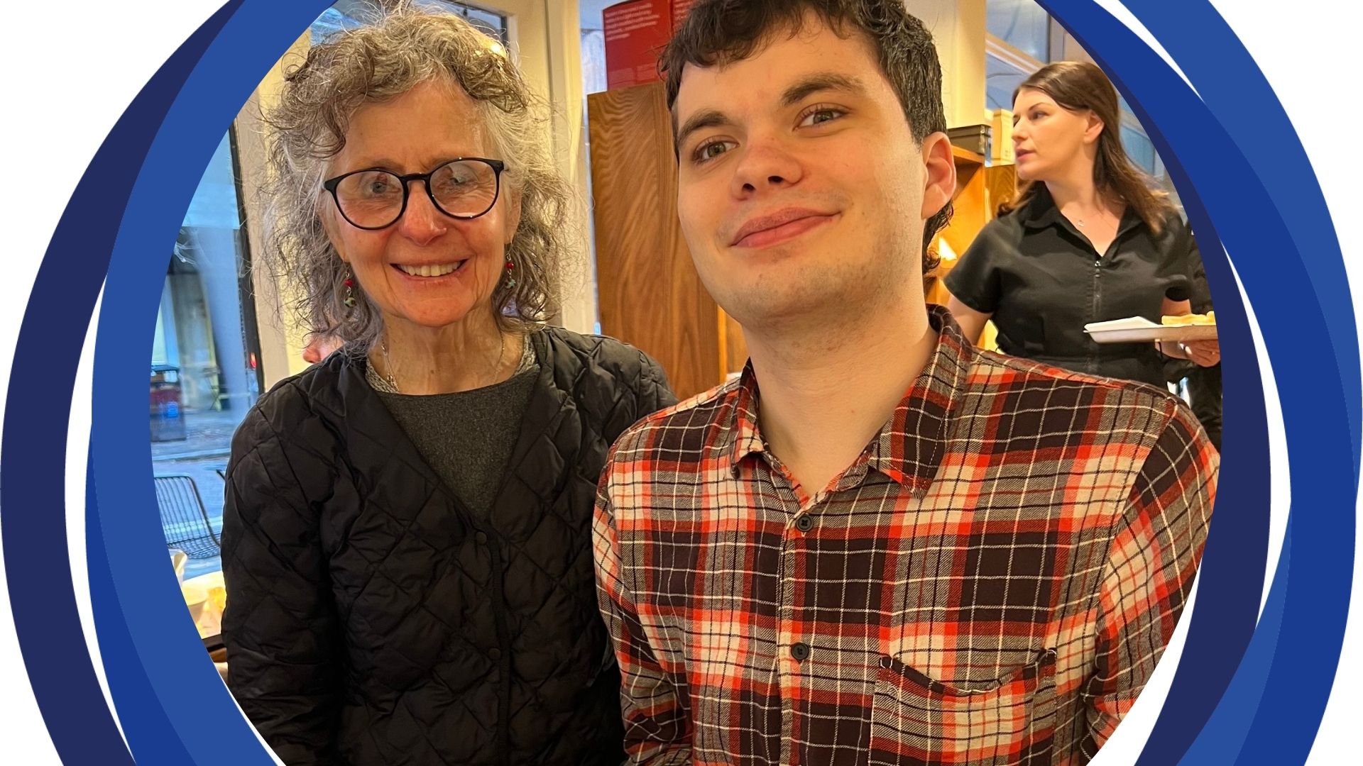 Joseph and Maureen together smiling at the camera